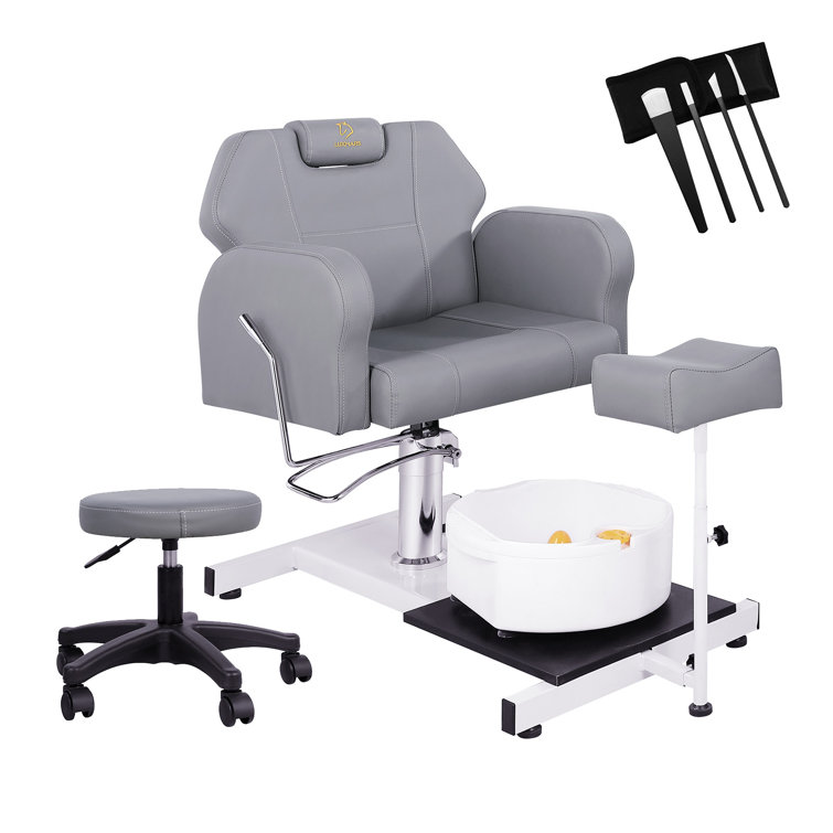 Inbox Zero Pedicure Chair with Bubble Massage Foot Bath | Wayfair